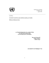 La Industria Automotriz Argentina: Su Integración con Brasil