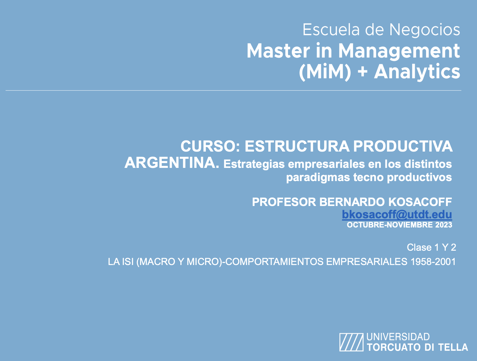 La ISI (Macro y Micro)